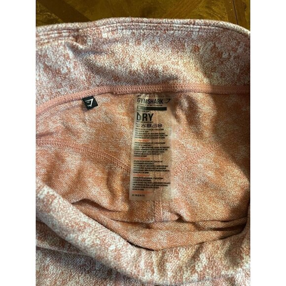 Gymshark Fleur Texture Mid Rise Workout Leggings Dusky Pink Marl Women's Sz M - Picture 3 of 7